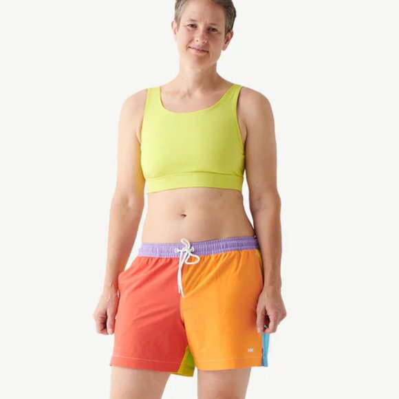 Humankind Unisex Colorblock 5" Inseam Swim Trunks Size 2X - Picture 1 of 11